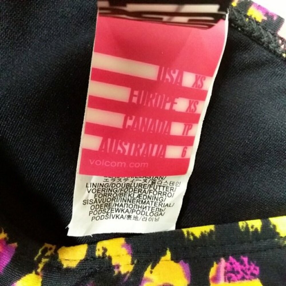 Volcom Miss Mod Multicolor Bikini Bottom XS - Picture 4 of 8